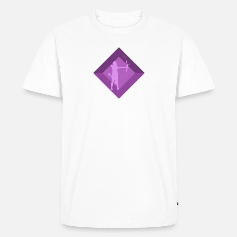 Bogen Armbrust Bogenschießen - Männer Premium Bio T-Shirt - Weiß