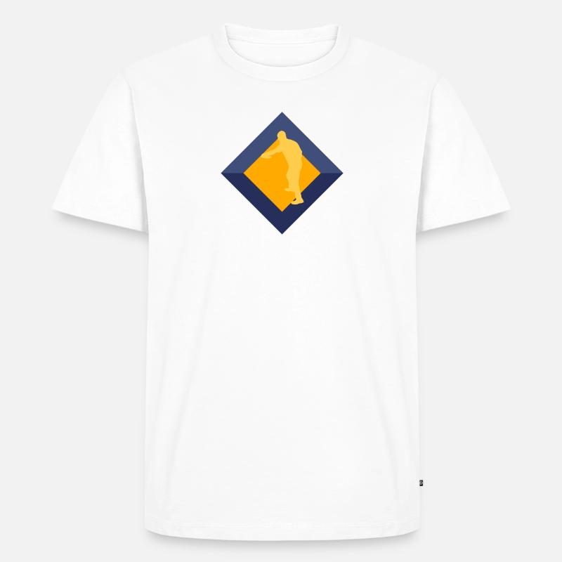 Discgolf Disc Discgolf - Männer Premium Bio T-Shirt - Weiß