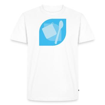 Cuisson d’un gâteau boulanger - T-shirt Premium bio Homme - blanc - Devant - Nico (187cm)