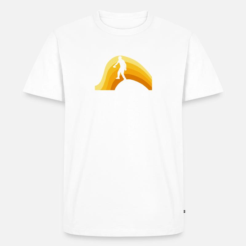 Frisbee Discgolfspieler Disc - Männer Premium Bio T-Shirt - Weiß