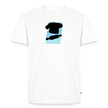 Cuisson du gâteau aux muffins - T-shirt Premium bio Homme - blanc - Devant - Nico (187cm)