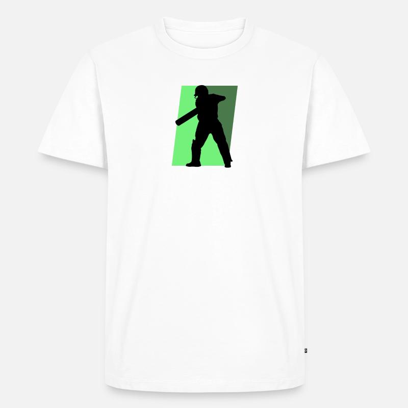Cricket Pitcher Pitcher - Männer Premium Bio T-Shirt - Weiß