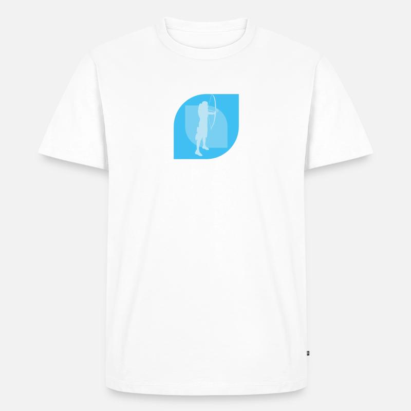 Bogen Armbrust Langbogen - Männer Premium Bio T-Shirt - Weiß