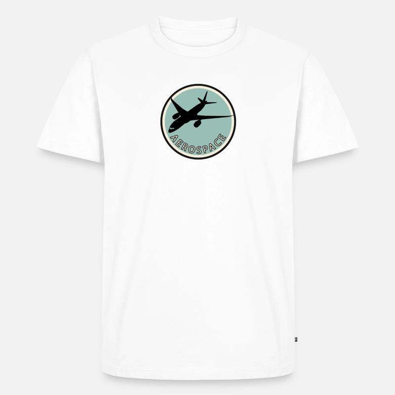 Flieger Luftfahrt Aerospace - Männer Premium Bio T-Shirt - Weiß