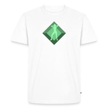 Aerobics Fitness Exercise - Men's Premium Organic T-Shirt - white - Front - Nico (187cm)