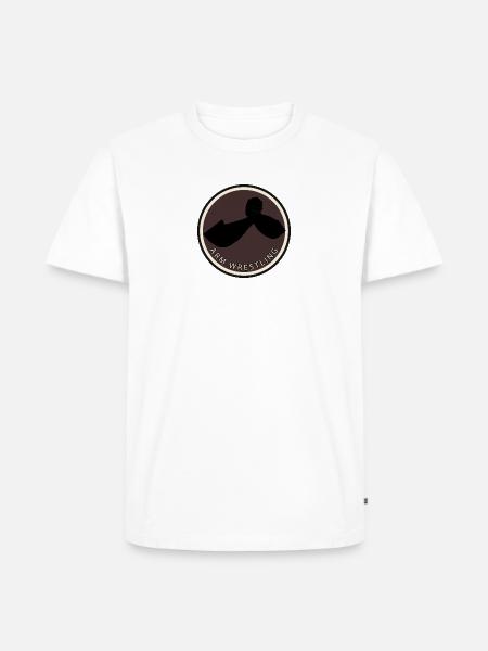 Starker Mann Arm Wrestling - Männer Premium Bio T-Shirt - Weiß