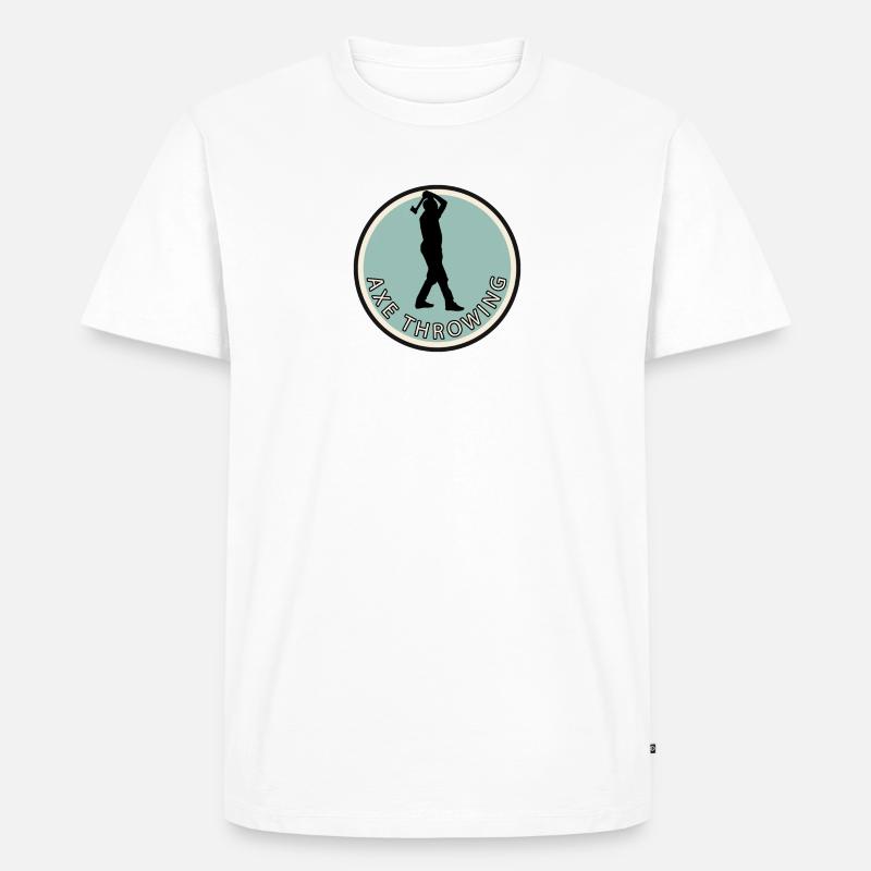 Axtwerfen Axtwerfen Axt - Männer Premium Bio T-Shirt - Weiß