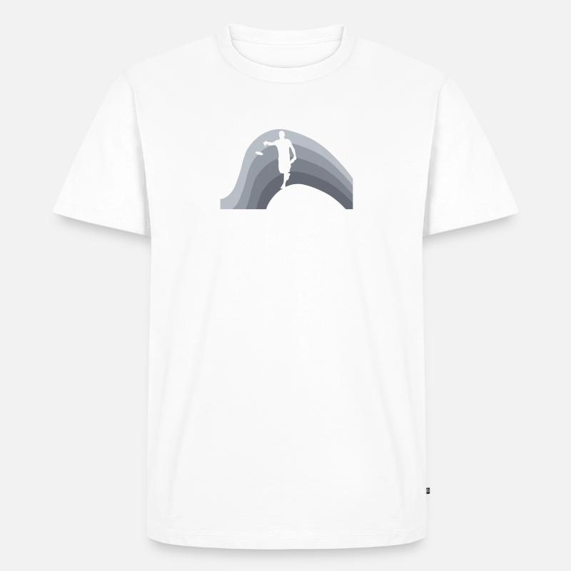 Frisbee Discgolfspieler Discgolf - Männer Premium Bio T-Shirt - Weiß