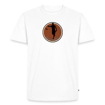 Disc Golf Disc Golf Player - Men's Premium Organic T-Shirt - white - Front - Nico (187cm)