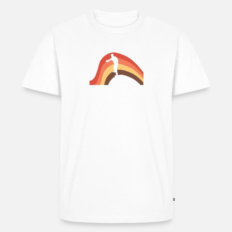 Frisbee Discgolf Disc - Männer Premium Bio T-Shirt - Weiß