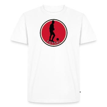Futsal Équipe de futsal - T-shirt Premium bio Homme - blanc - Devant - Nico (187cm)