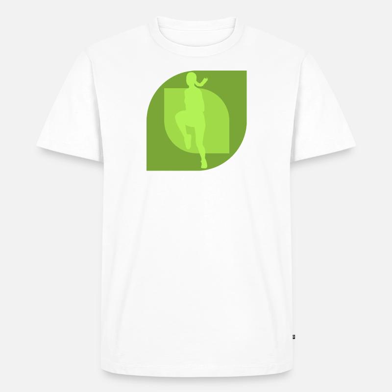 Aerobics Übung Training - Männer Premium Bio T-Shirt - Weiß