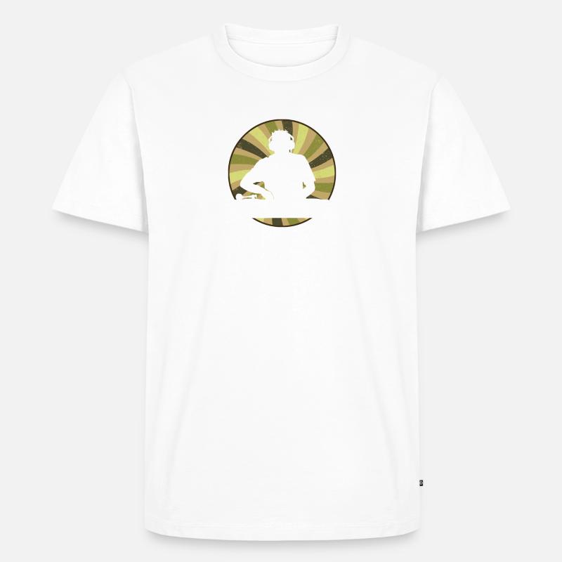 DJ Techno - T-shirt Premium bio Homme - blanc