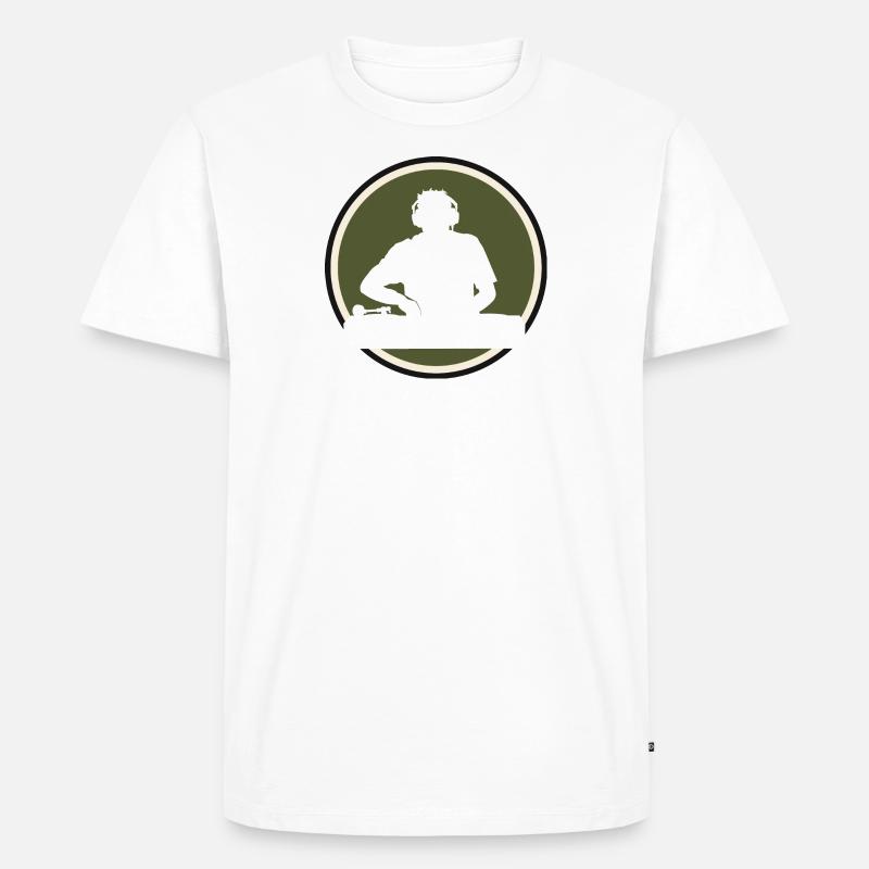 DJ Electro - Männer Premium Bio T-Shirt - Weiß