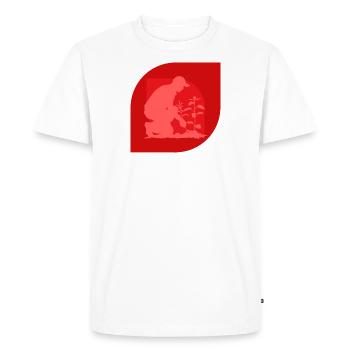 Jardinage Jardinage Jardinage - T-shirt Premium bio Homme - blanc - Devant - Nico (187cm)