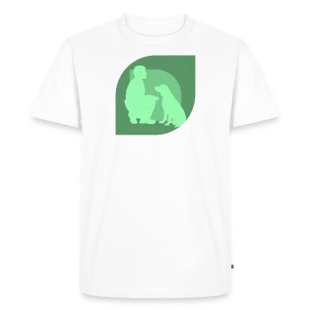 Dressage de chiens Agility Éducateur canin - T-shirt Premium bio Homme - blanc - Devant - Nico (187cm)