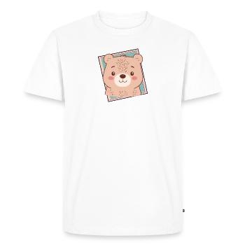 Baer Brown Bear Bar - T-shirt Premium bio Homme - blanc - Devant - Nico (187cm)