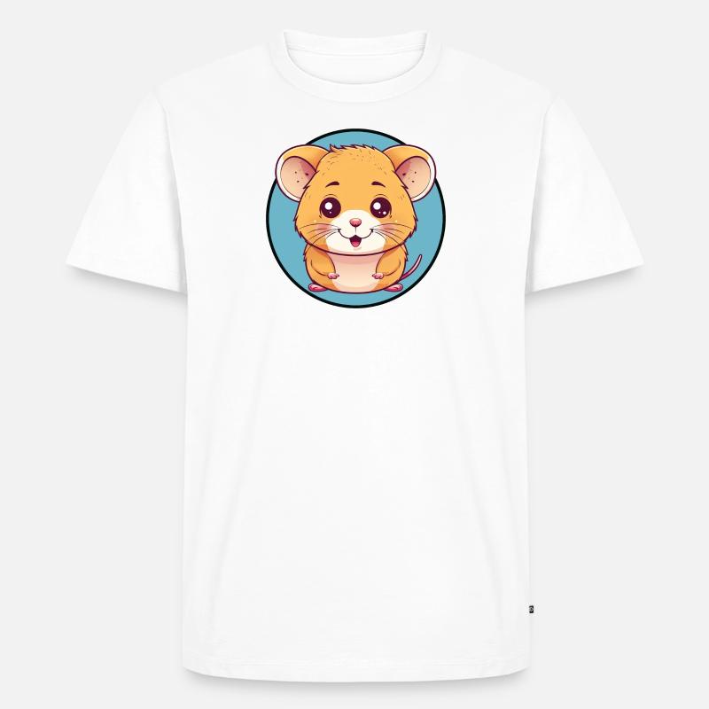 Maus Mäuschen Mäusezähnchen - Männer Premium Bio T-Shirt - Weiß