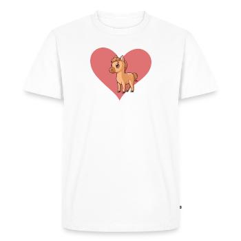 Ferme de poneys et de chevaux - T-shirt Premium bio Homme - blanc - Devant - Nico (187cm)