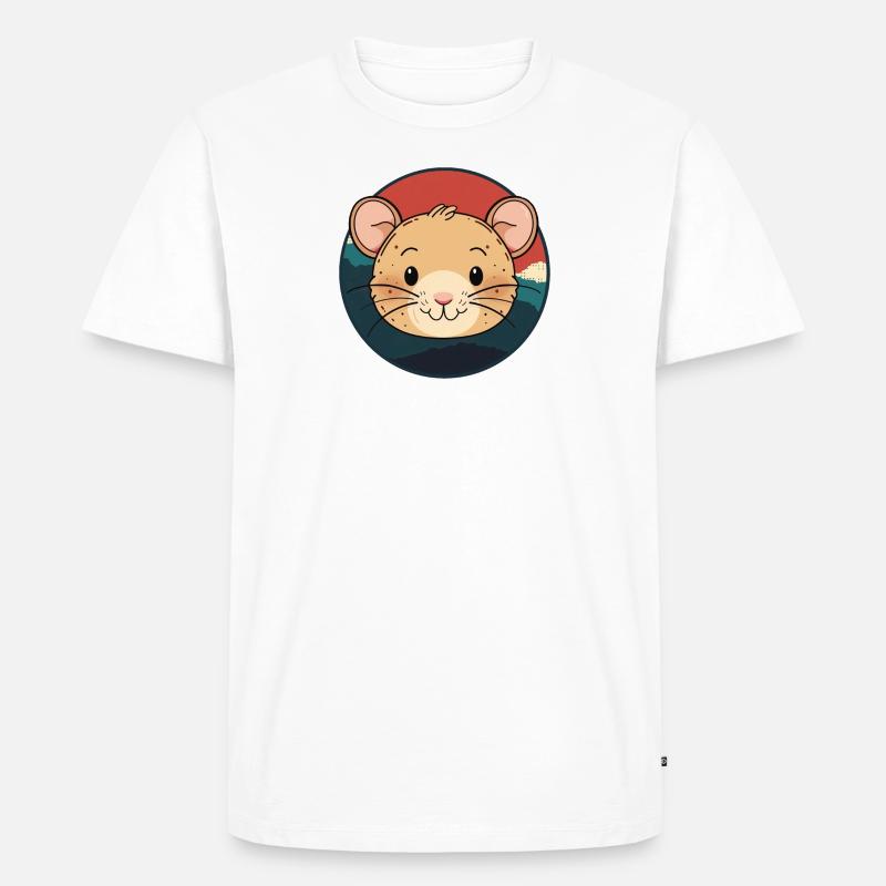 Mäuse - Männer Premium Bio T-Shirt - Weiß