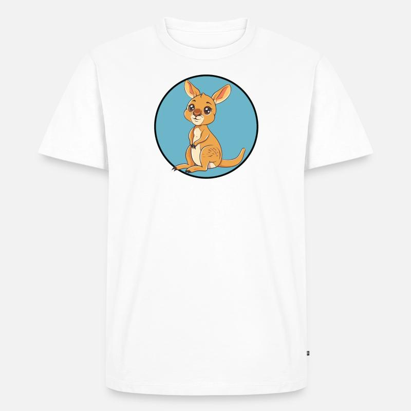 Kaenguru Sydney Aussie - Männer Premium Bio T-Shirt - Weiß