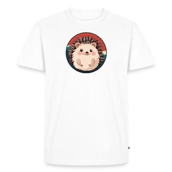 Spitz hérisson - T-shirt Premium bio Homme - blanc - Devant - Nico (187cm)
