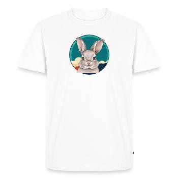 Lapins - T-shirt Premium bio Homme - blanc - Devant - Nico (187cm)