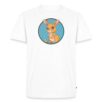 Kangourou Marsupial Kaengaroo - T-shirt Premium bio Homme - blanc - Devant - Nico (187cm)