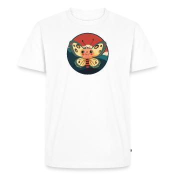 Papillon Habitant de la forêt - T-shirt Premium bio Homme - blanc - Devant - Nico (187cm)