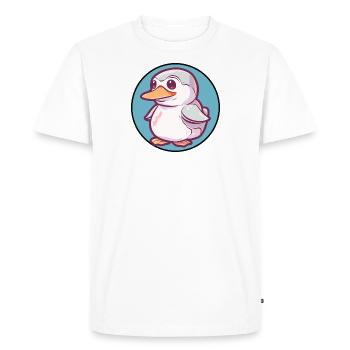 Canard Quak - T-shirt Premium bio Homme - blanc - Devant - Nico (187cm)