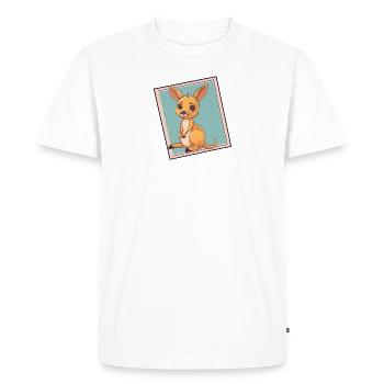 Kangourou Sydney - T-shirt Premium bio Homme - blanc - Devant - Nico (187cm)