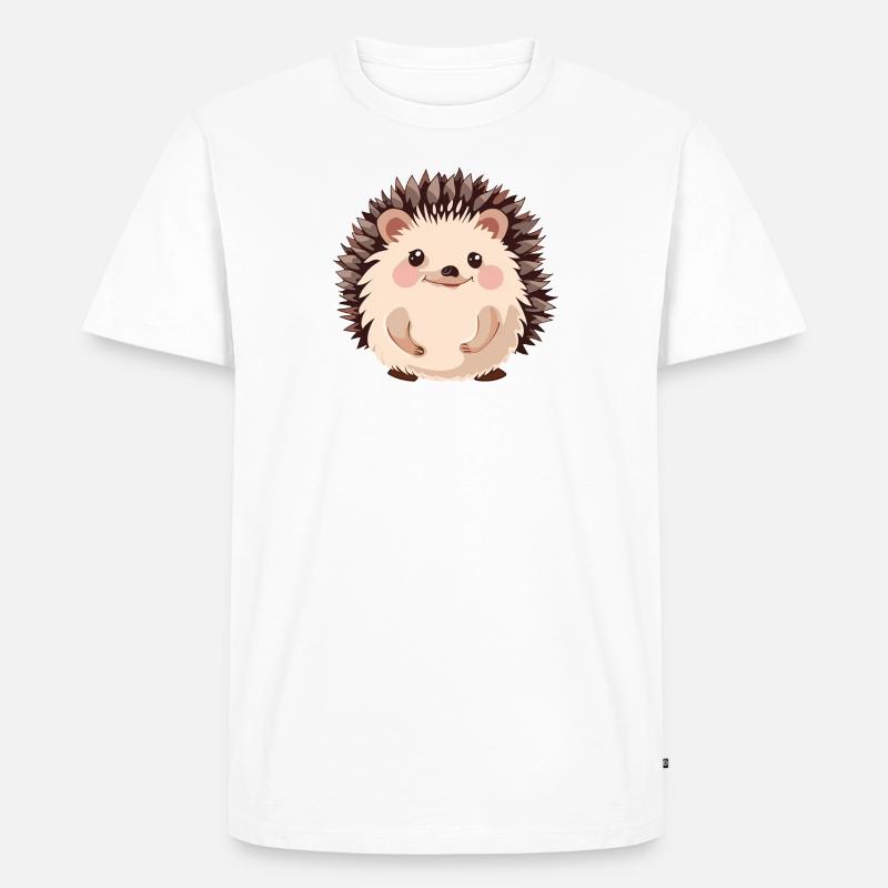 Igel Spitz - Männer Premium Bio T-Shirt - Weiß