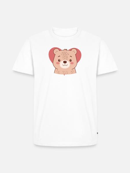Baer Waldbewohner Braunbär - Männer Premium Bio T-Shirt - Weiß