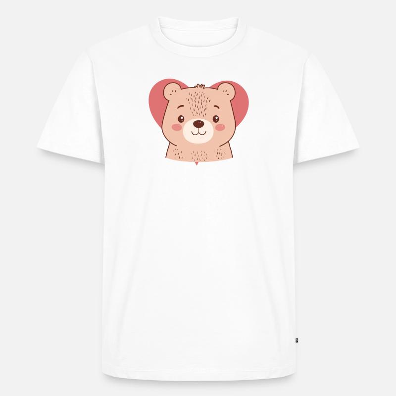 Baer Waldbewohner Braunbär - Männer Premium Bio T-Shirt - Weiß