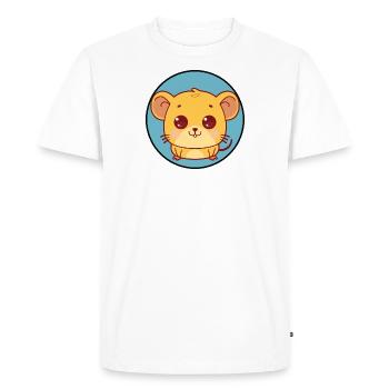 Mice Rat Cheese - Men's Premium Organic T-Shirt - white - Front - Nico (187cm)