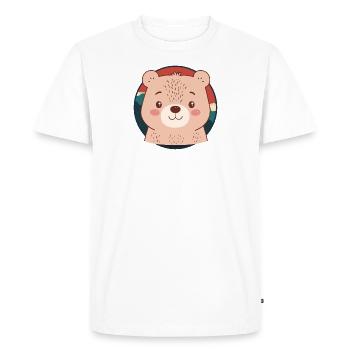 Baer Teddy Bear Ours polaire - T-shirt Premium bio Homme - blanc - Devant - Nico (187cm)