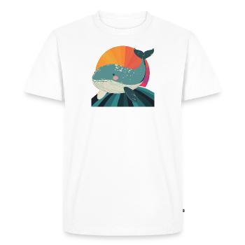 Nageoire de la vie marine - T-shirt Premium bio Homme - blanc - Devant - Nico (187cm)