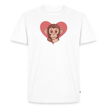 Monkey Banana - Men's Premium Organic T-Shirt - white - Front - Nico (187cm)