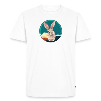 Lapin de Pâques Lapin Lapin Dent de Lapin - T-shirt Premium bio Homme - blanc - Devant - Nico (187cm)