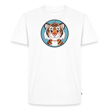 Chats tigres - T-shirt Premium bio Homme - blanc - Devant - Nico (187cm)