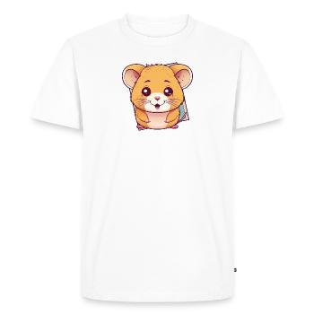 souris fromage souris souris - T-shirt Premium bio Homme - blanc - Devant - Nico (187cm)