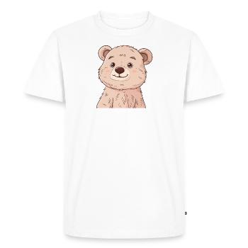 Animaux de la forêt de Baer - T-shirt Premium bio Homme - blanc - Devant - Nico (187cm)