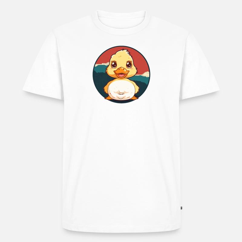 Entchen Schnabel - Männer Premium Bio T-Shirt - Weiß