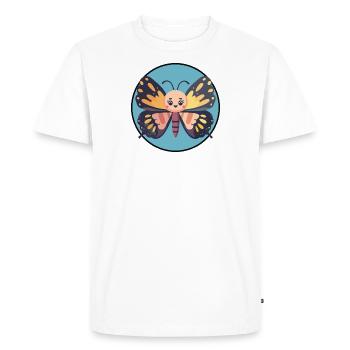 Butterfly Animal Lover A - Men's Premium Organic T-Shirt - white - Front - Nico (187cm)
