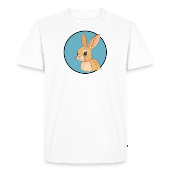 Bunny Bunny Hoppelhase - Men's Premium Organic T-Shirt - white - Front - Nico (187cm)