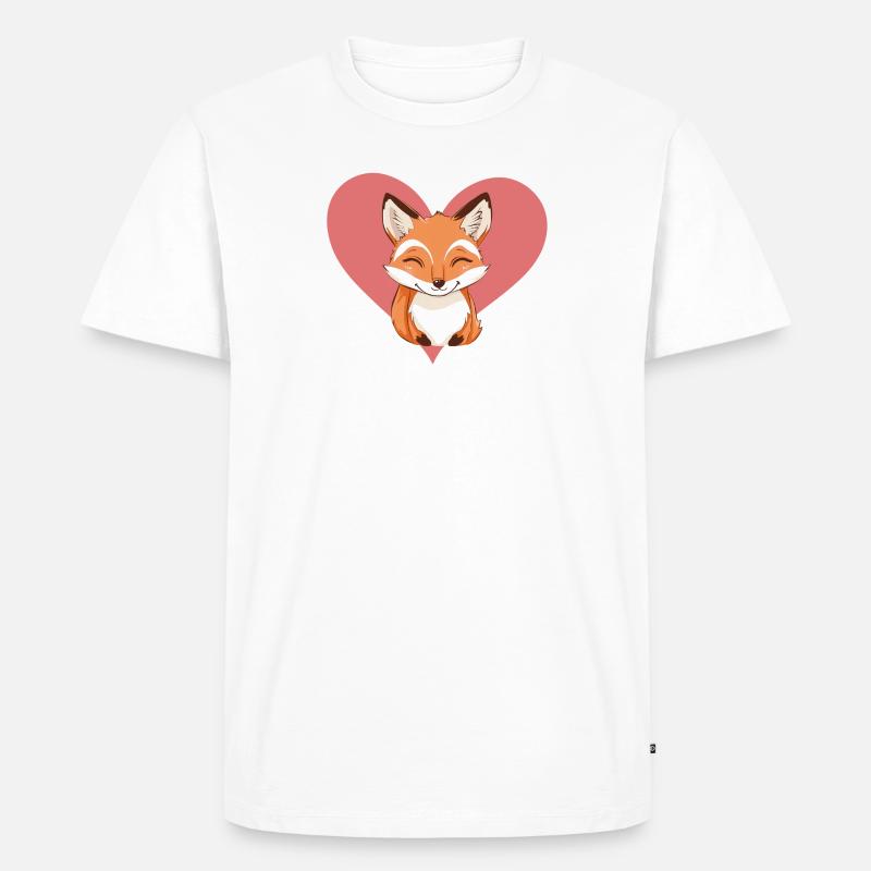 Fuchs Fox Waldtier - Männer Premium Bio T-Shirt - Weiß