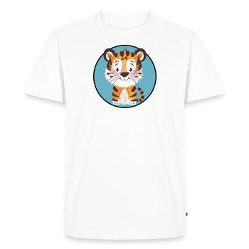 Chats, Tigre, Léopard - T-shirt Premium bio Homme - blanc - Devant - Nico (187cm)