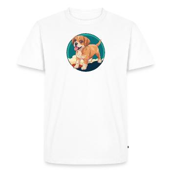 Chien Border Collie - T-shirt Premium bio Homme - blanc - Devant - Nico (187cm)