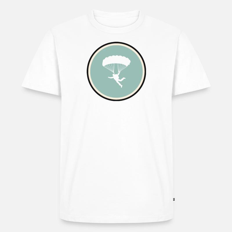 Skydiving Skydive Luft - Männer Premium Bio T-Shirt - Weiß