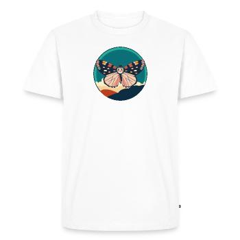 Papillon Animaux Amoureux des animaux - T-shirt Premium bio Homme - blanc - Devant - Nico (187cm)